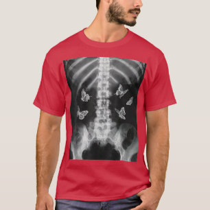 Egirl Skeleton Xray Butterfly Harajuku y2k Dark Ed T-Shirt