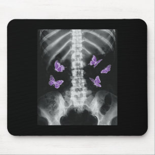 Egirl Xray Skeleton Pink Butterfly Harajuku Y2k Da Mouse Mat