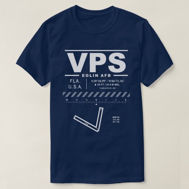 Eglin AFB Air Force Base VPS T-Shirt (Design Front)