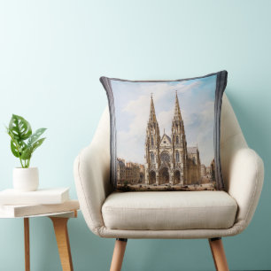 Église Sainte-Clotilde à Paris by Max Berthelin Cushion