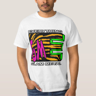 EGM Orange Tiger Stripe Logo T-Shirt