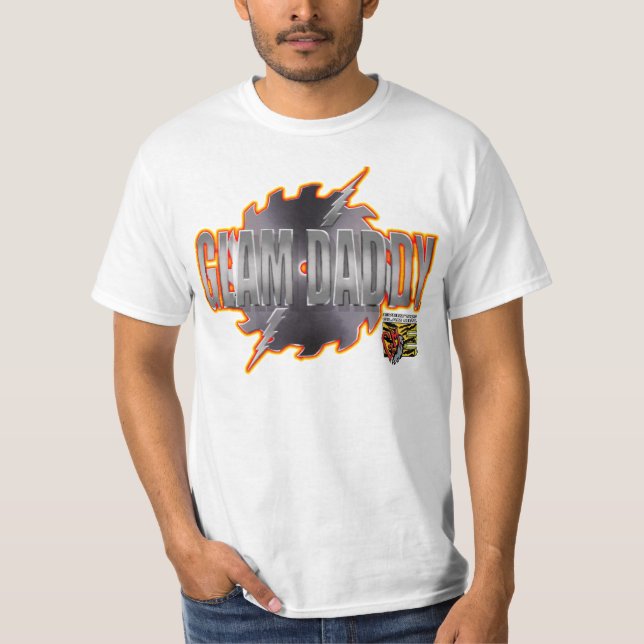 EGM Sawblade Glam Daddy T-Shirt (White) (Front)