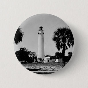Egmont Key Lighthouse 6 Cm Round Badge