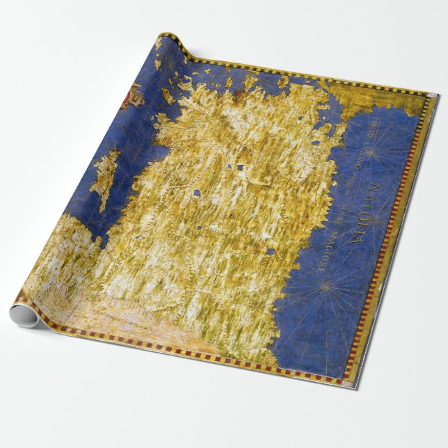 Egnazio Danti Anatolian Peninsula with Ancient Map Wrapping Paper (Unrolled)