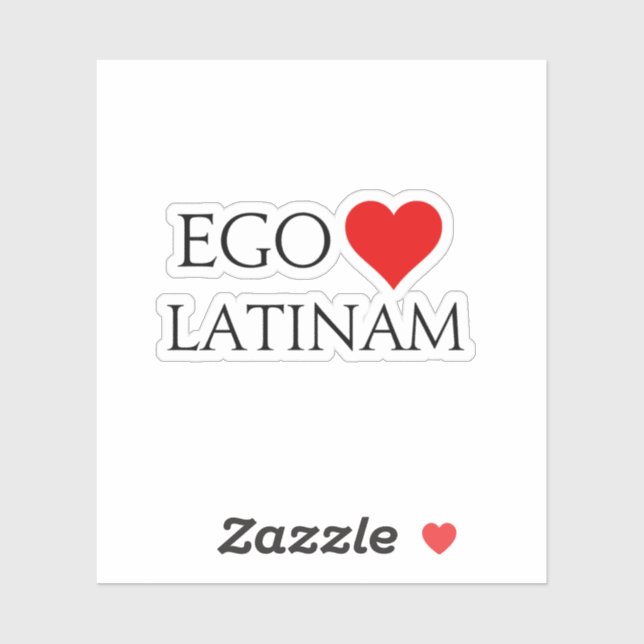 Ego Amo Latinam (I Love Latin) Sticker (Sheet)