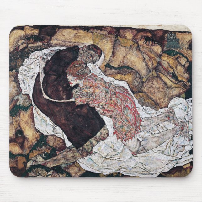 Egon Schiele , "Death and the Maiden" Mouse Mat (Front)