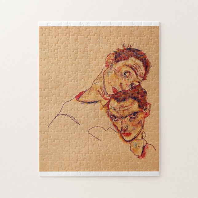 Egon Schiele - Double Self Portrait Jigsaw Puzzle (Vertical)