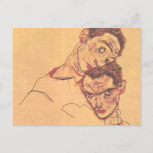 Egon Schiele - Double Self Portrait Postcard