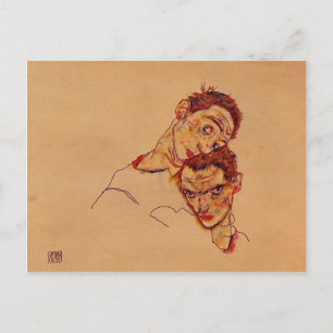 Egon Schiele- Double Self Portrait Postcard