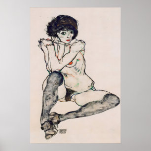 Egon Schiele Expressionism Print Sitzender