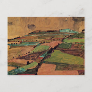 Egon Schiele- Field Landscape Postcard