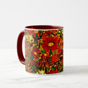 Egon Schiele - Field of Flowers. Mug