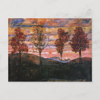 Egon Schiele- Four Trees Postcard
