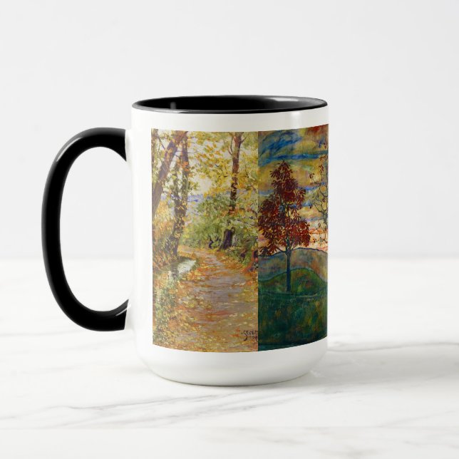 Egon Schiele Four Trees Tree Nature Park Mug (Left)