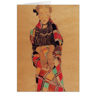 Egon Schiele- Girl in Black Pinafore