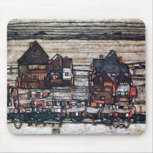 Egon Schiele , “ Houses with Laundry ” Mouse Mat