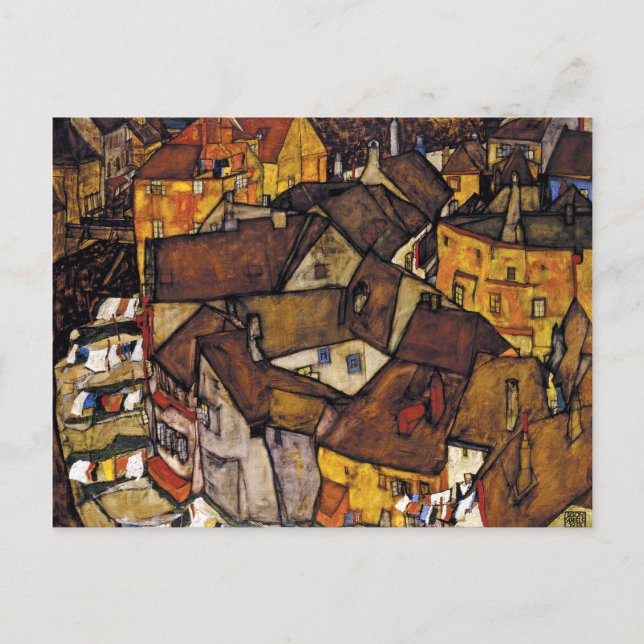 Egon Schiele Krumau Crescent of Houses Postcard (Front)