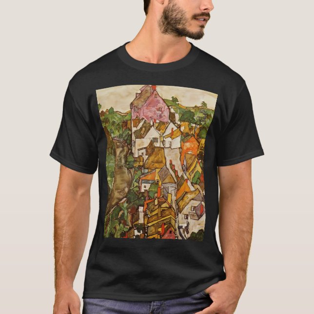 Egon Schiele Landscape At Krumau T-Shirt (Front)