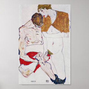 Egon Schiele - Lovers Poster