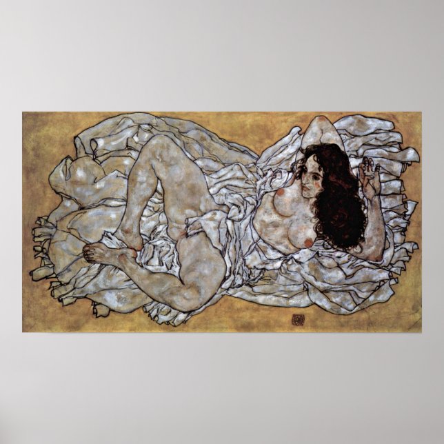 Egon Schiele - Lying woman Poster (Front)