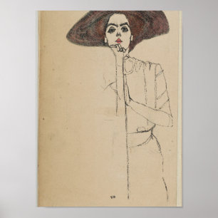 Egon Schiele — Portrait Of A Woman Poster