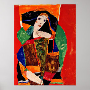 Egon Schiele - Portrait of a Woman Poster
