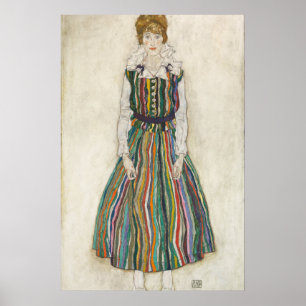 Egon Schiele Portrait of Edith (the artists wife) Poster