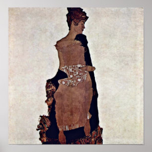 Egon Schiele - Portrait of Gertrude Schiele Poster