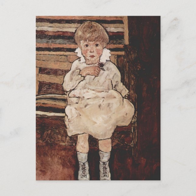 Egon Schiele- Seated child Postcard (Front)