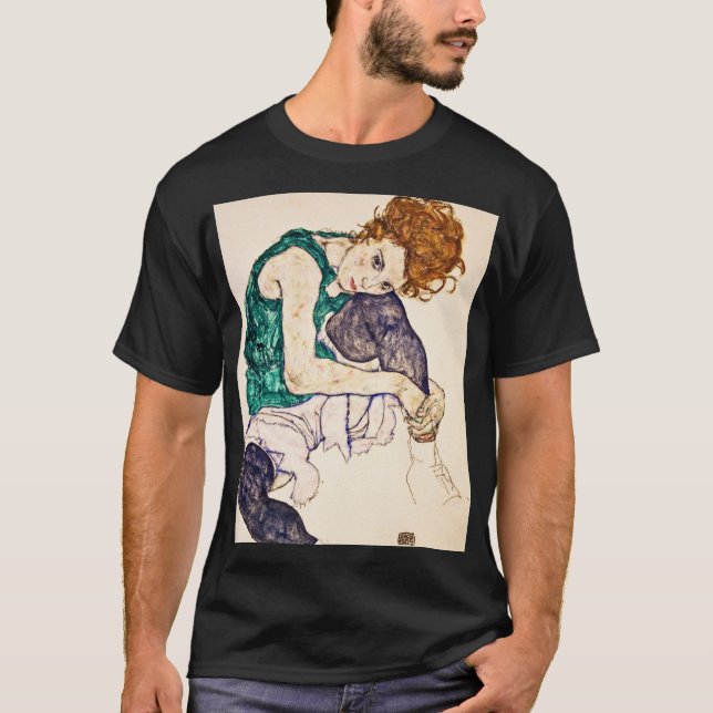 Egon Schiele - Seated Woman With Legs Drawn Up T-Shirt (Front)