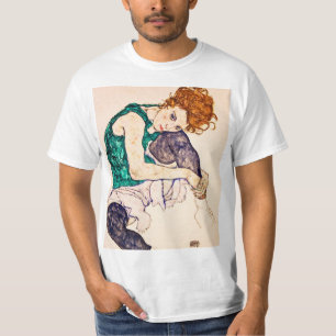 Egon Schiele - Seated Woman With Legs Drawn Up T-Shirt