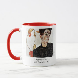 Egon Schiele , Self portrait, 1912 Mug