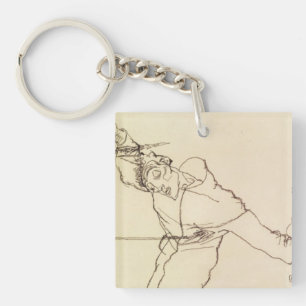 Egon Schiele- Self Portrait As St Sebastian Key Ring