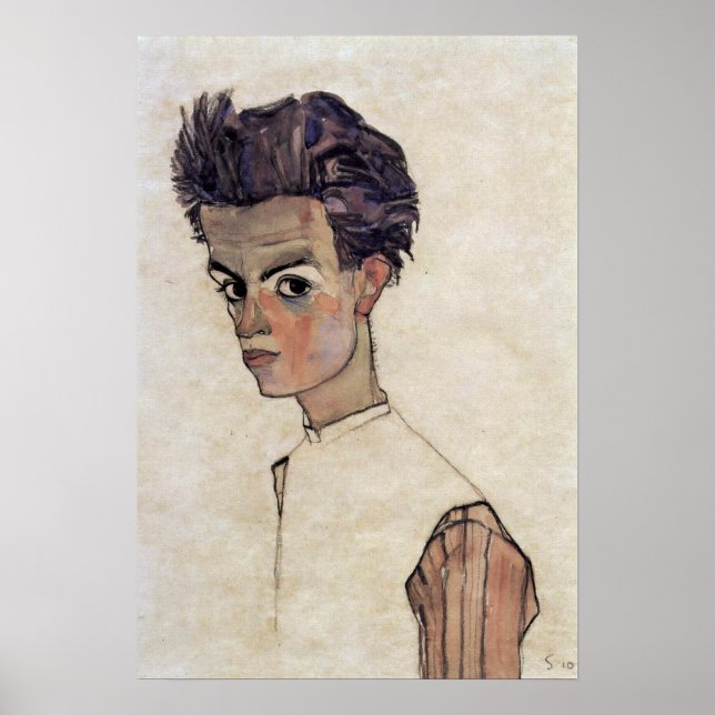 Egon Schiele - self-portrait Poster (Front)