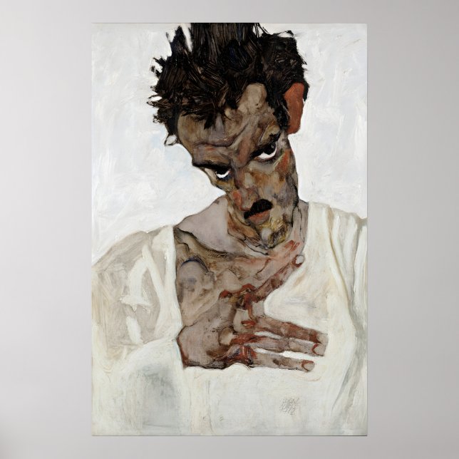 Egon Schiele Self-Portrait Poster Expressionism (Front)