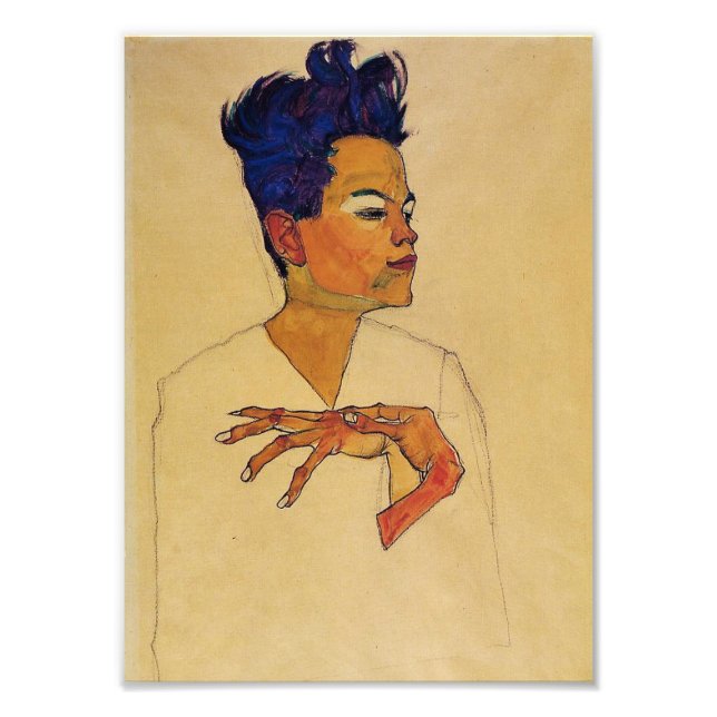 Egon Schiele Self Portrait Print (Front)