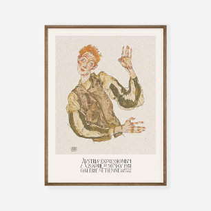 Egon Schiele Self Portrait with Armlets Art Poster