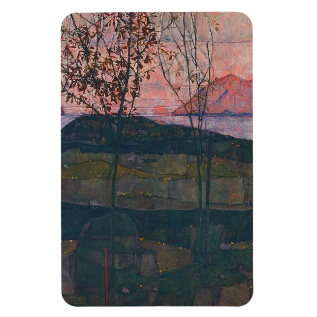 Egon Schiele - Setting Sun Magnet (Vertical)