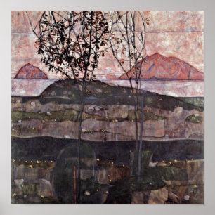 Egon Schiele - setting sun Poster