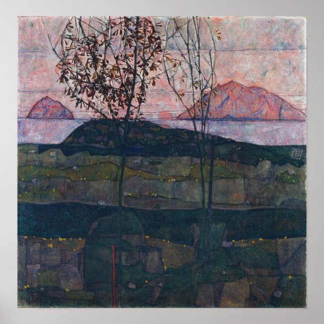 Egon Schiele Setting Sun Poster (Front)