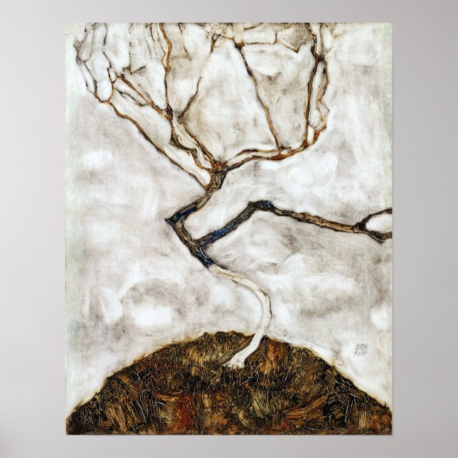 Egon Schiele Small Tree in Late Autumn Poster (Front)