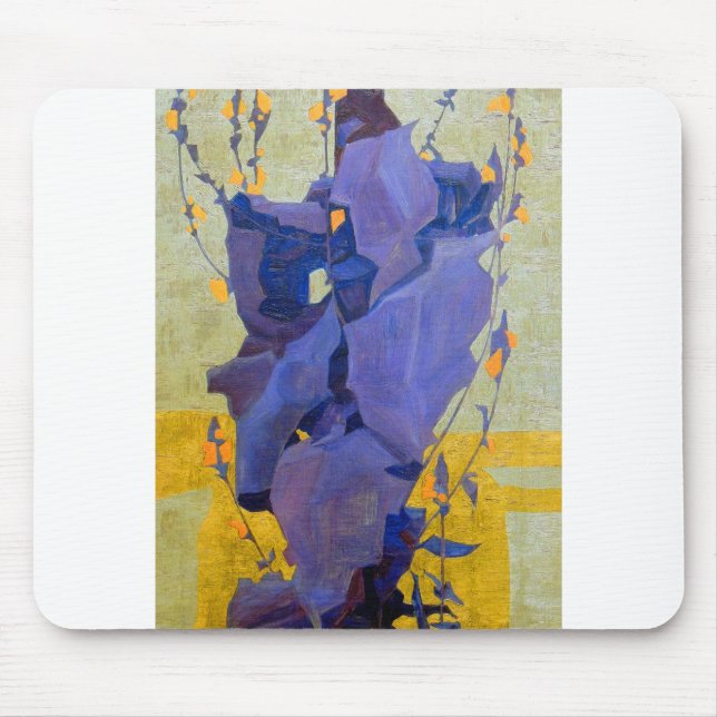 Egon Schiele Stylised Flowers Mouse Mat (Front)