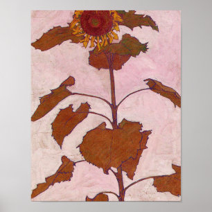 Egon Schiele - Sunflower 1909 Poster