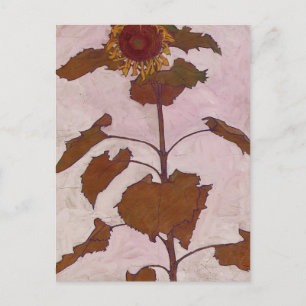 Egon Schiele- Sunflower Postcard