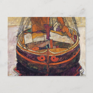 Egon Schiele- Trieste Fishing Boat Postcard