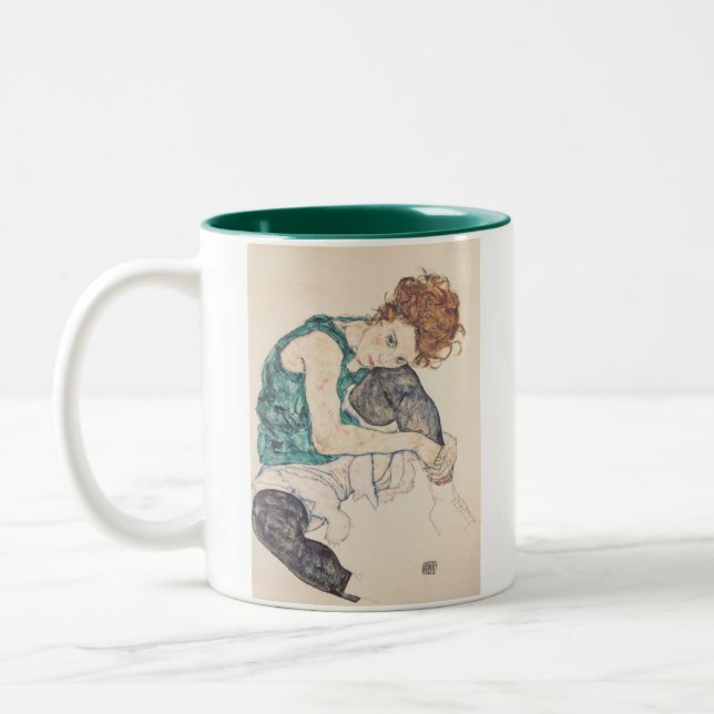 EGON SCHIELE  Two-Tone COFFEE MUG (Left)