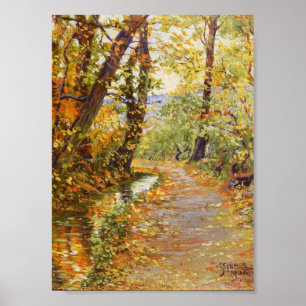 Egon Schiele Winding Brook Fall Tree Nature Art Poster
