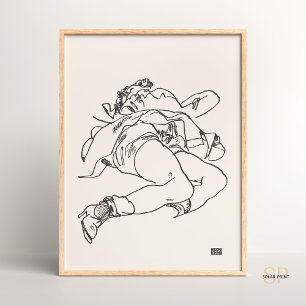 Egon Schiele Woman Lying Art Print Vintage