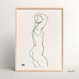 Egon Schiele Woman Sideways Art Print Vintage