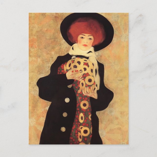 Egon Schiele- Woman with Black Hat Postcard (Front)